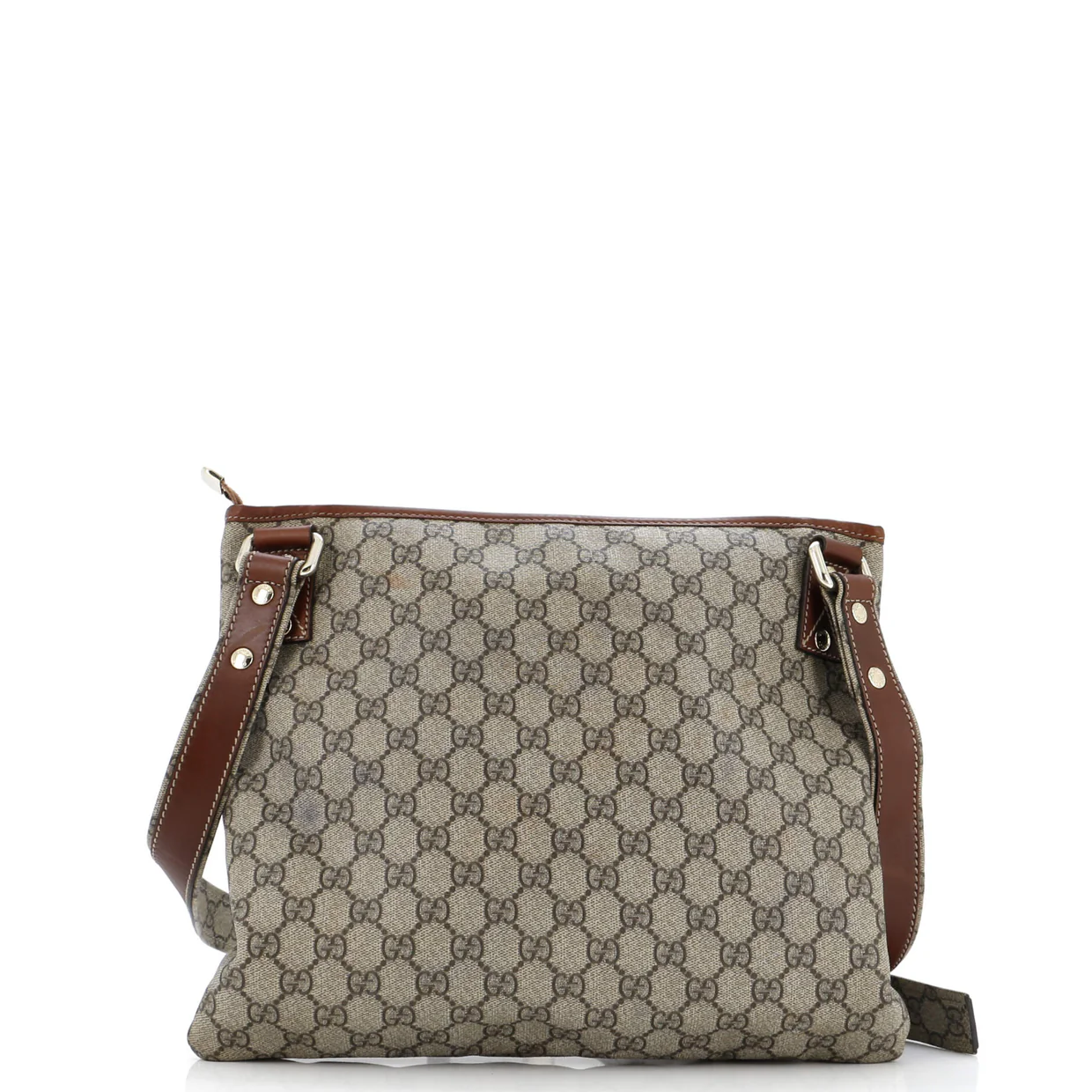 Web Loop Flat Messenger GG Coated Canvas Large - Deep Luxury