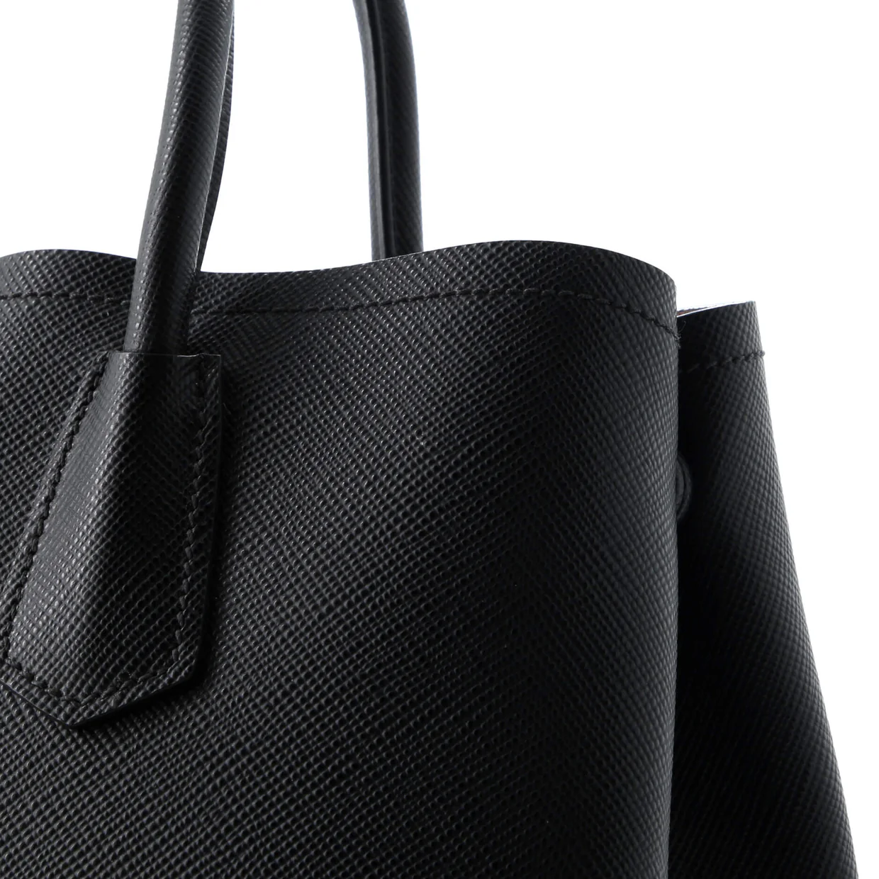 Cuir Double Tote Saffiano Leather Medium - Deep Luxury