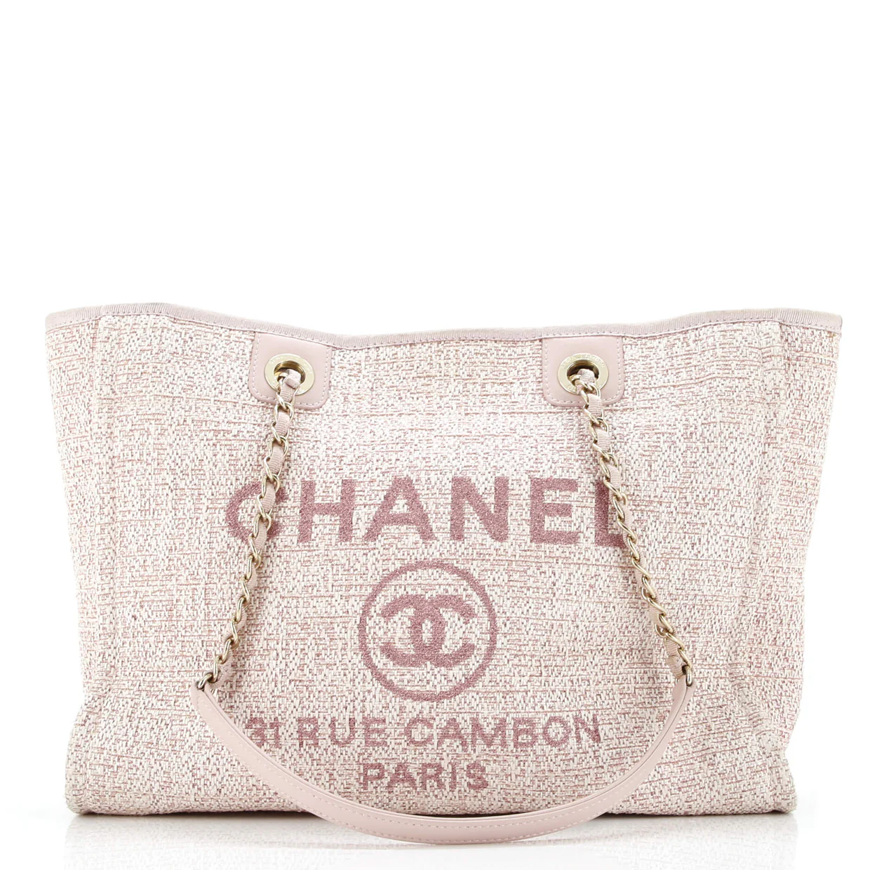 Deauville Tote Raffia with Glitter Detail Small - Deep Luxury