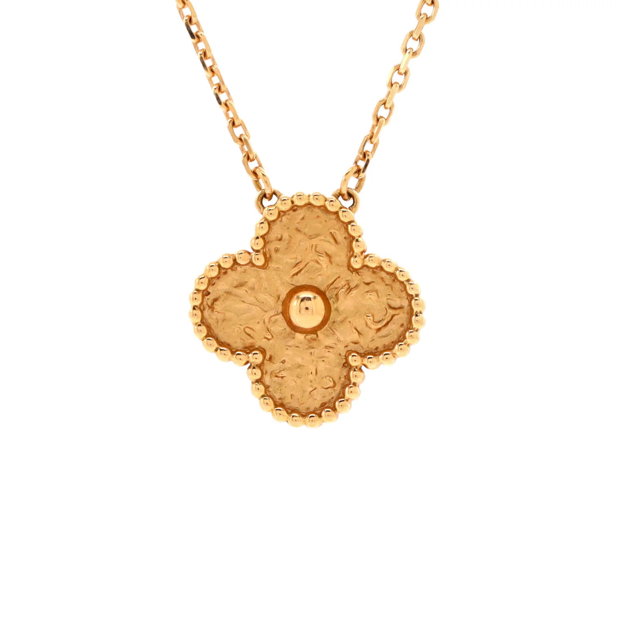 Vintage Alhambra Pendant Necklace 18K Yellow Gold - Deep Luxury