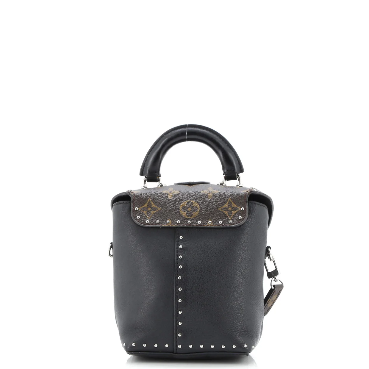 Camera Box Handbag Studded Monogram Canvas and Leather - Deep Luxury