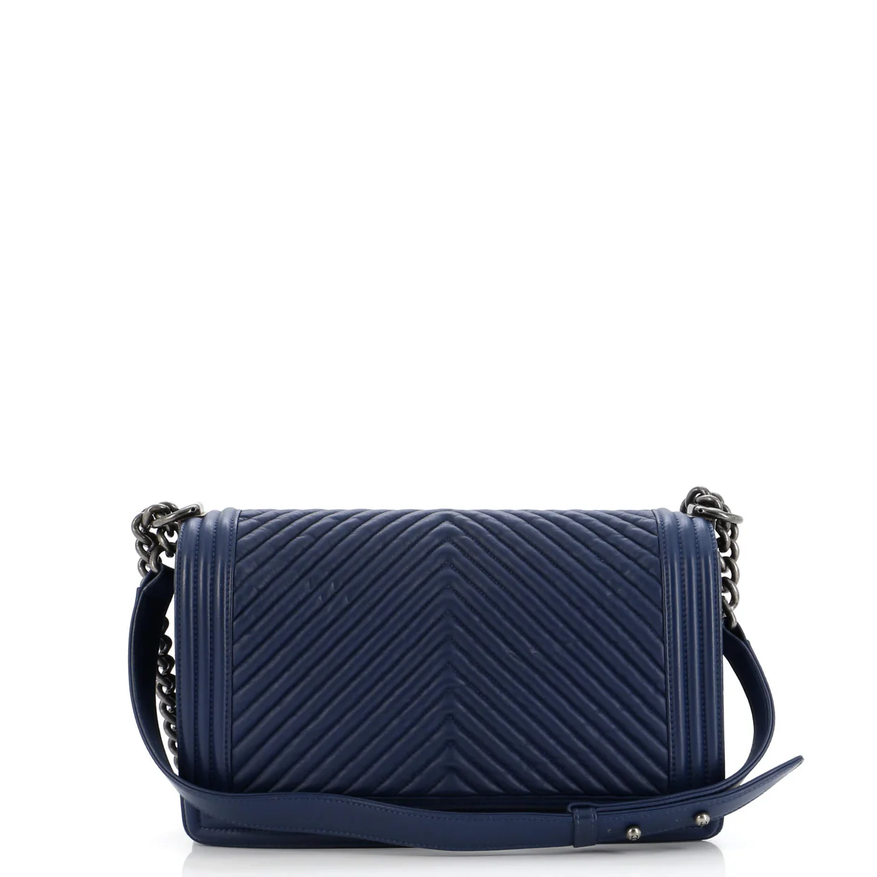 Boy Flap Bag Chevron Wrinkled Lambskin New Medium - Deep Luxury