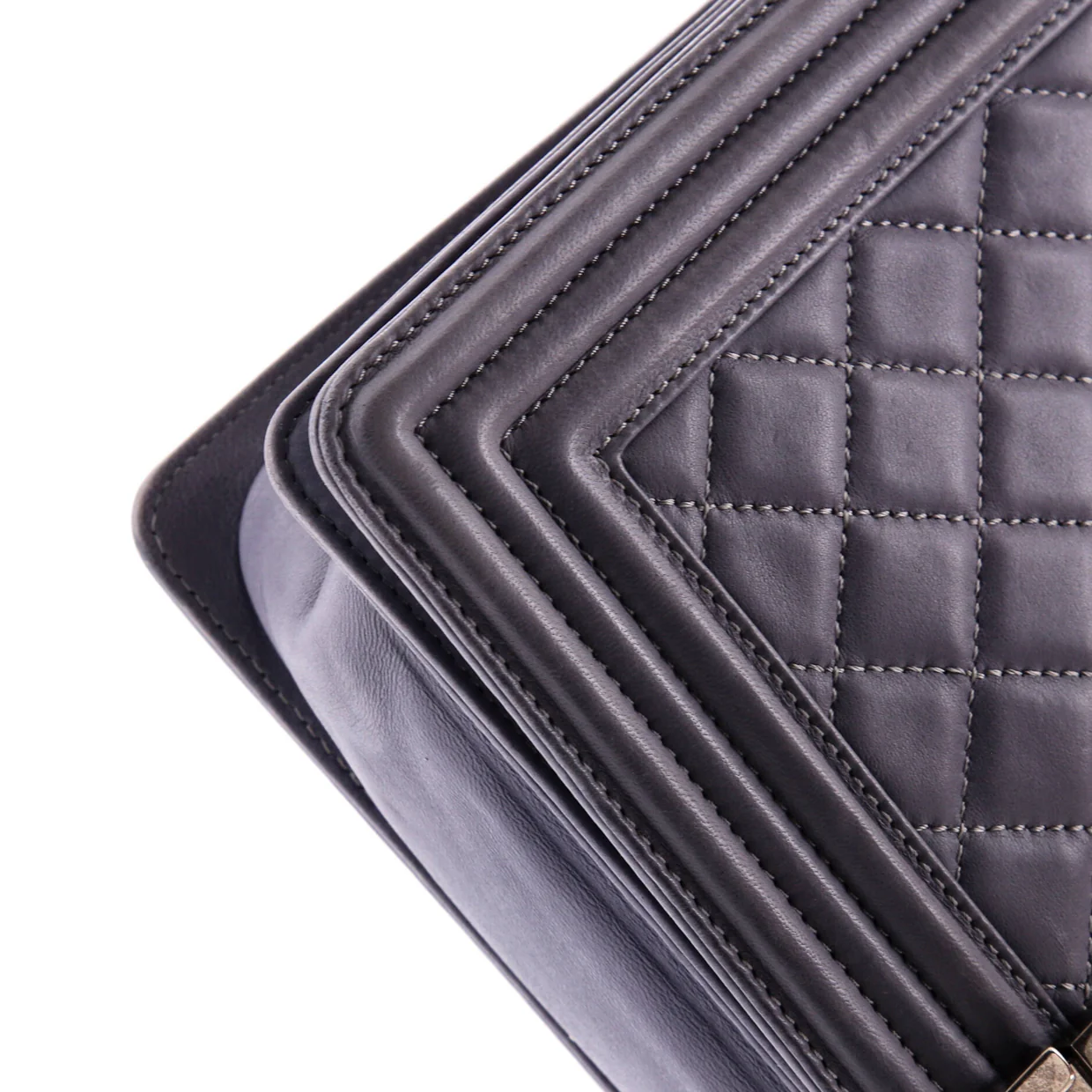 Boy Flap Bag Quilted Calfskin Large - Deep Luxury