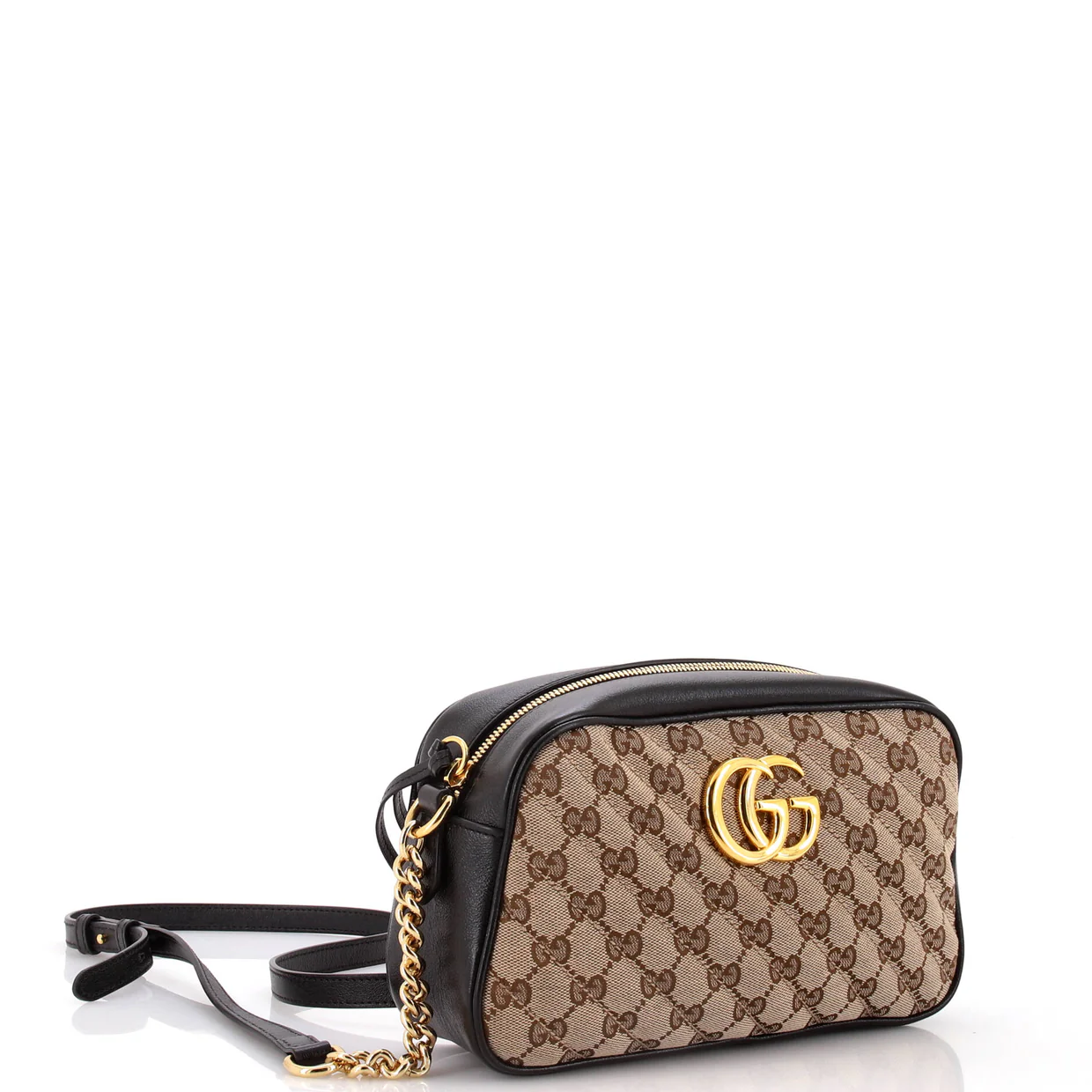 GG Marmont Shoulder Bag Diagonal Quilted GG Canvas Small - Deep Luxury