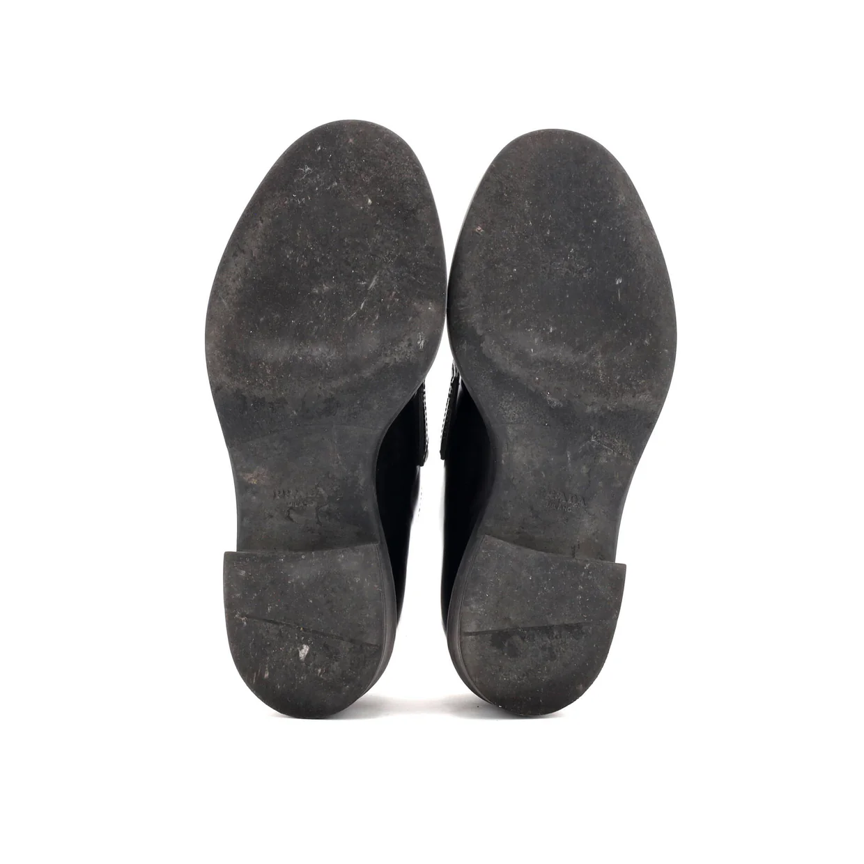 Women's Triangle Logo Loafers Spazzolato Leather - Deep Luxury