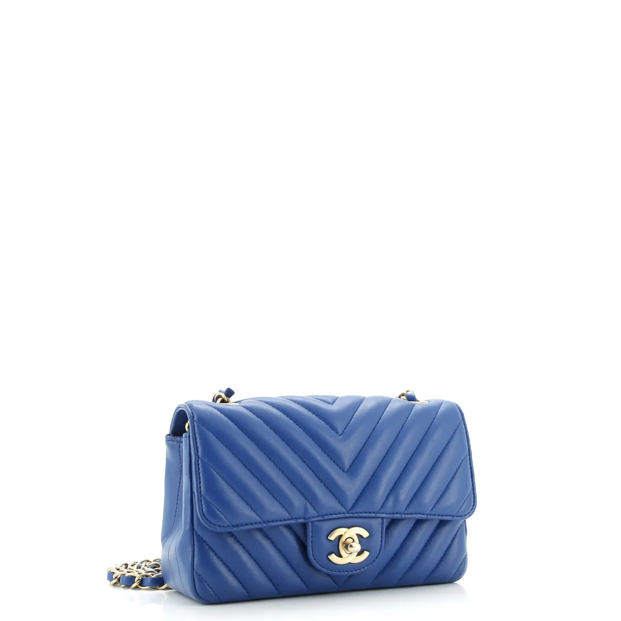 Classic Single Flap Bag Chevron Lambskin Mini - Deep Luxury