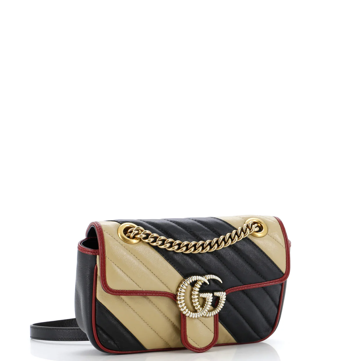 GG Marmont Flap Bag Diagonal Quilted Leather Mini - Deep Luxury