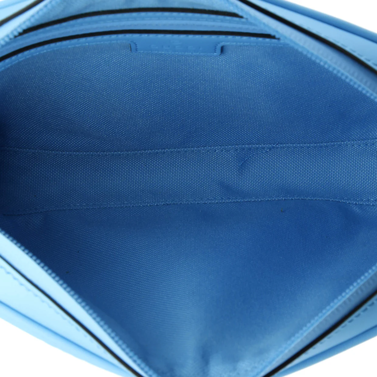 Front Zip Crossbody Bag GG Rubber Effect Leather Small - Deep Luxury