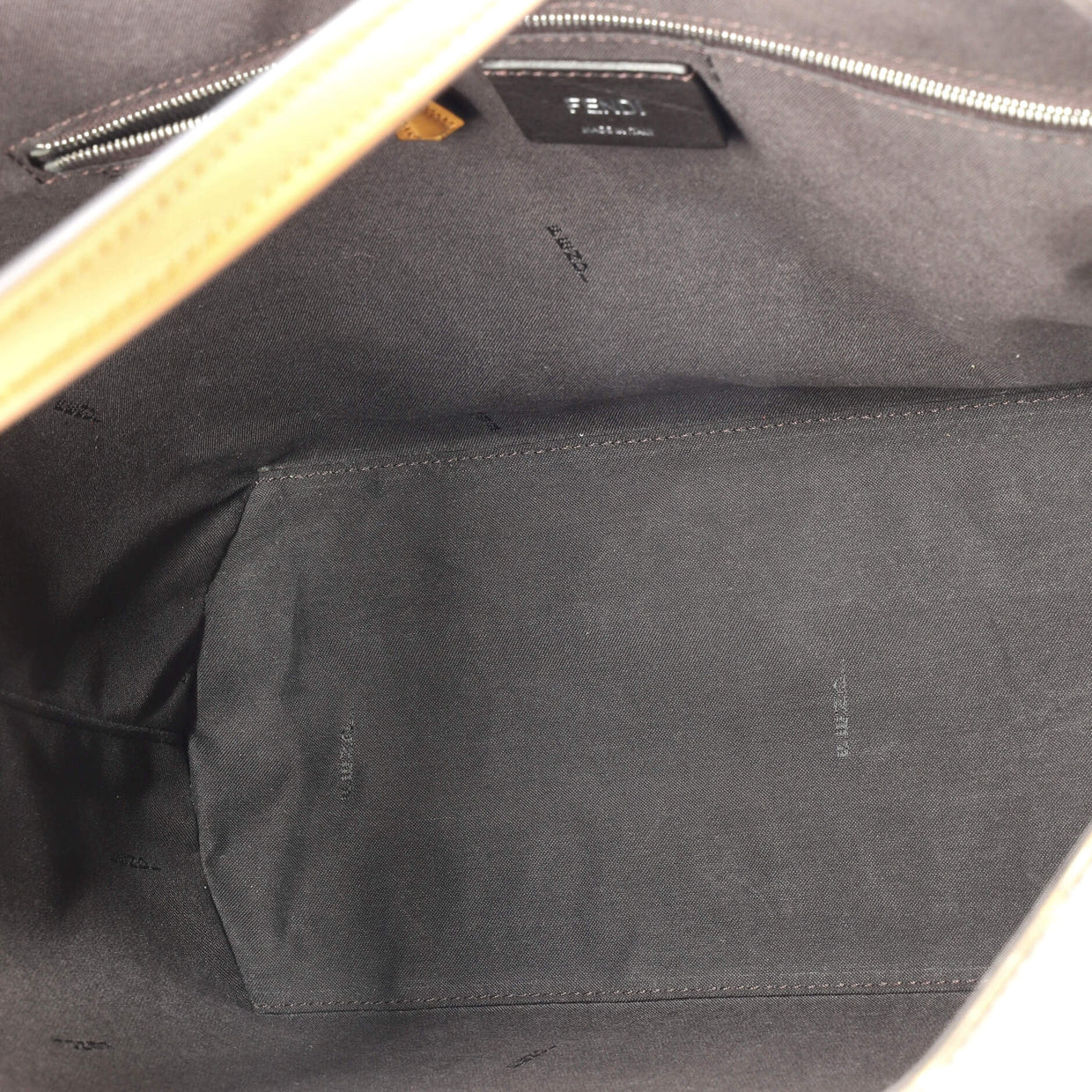 FF Logo Stamp Shopping Tote Zucca Coated Canvas Medium - Deep Luxury