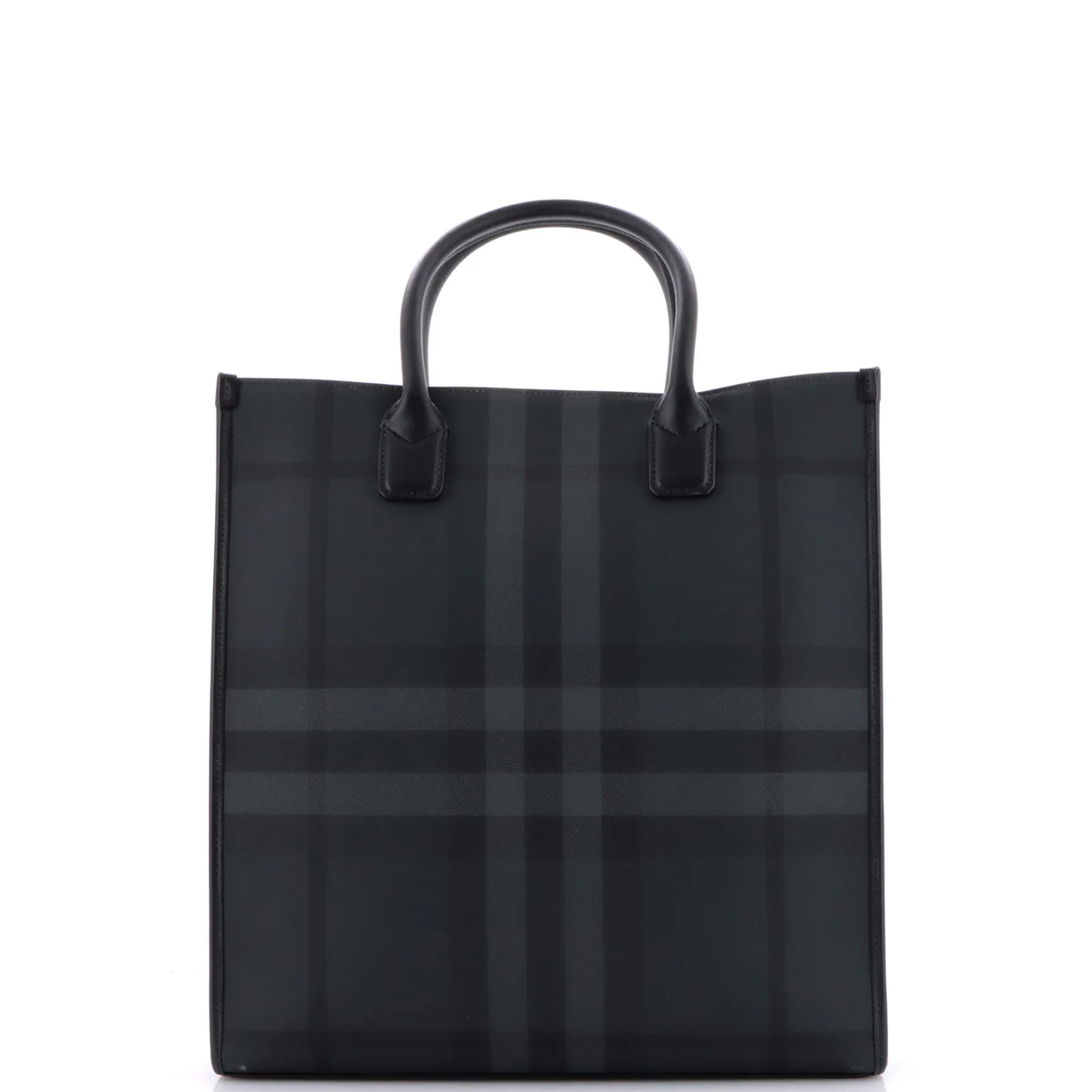 Convertible Tote London Check Coated Canvas with Leather Medium - Deep Luxury