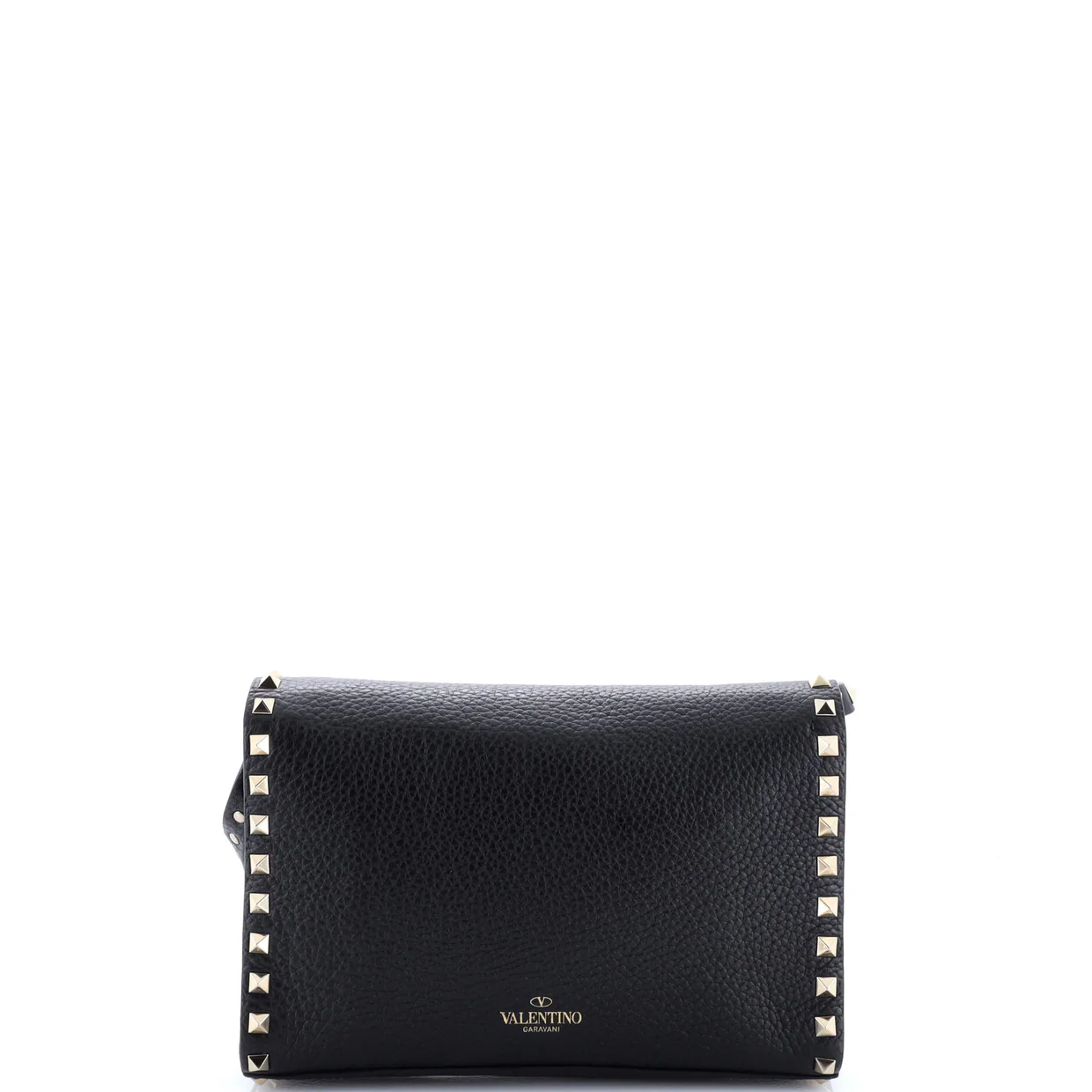 Rockstud Flip Lock Flap Bag Leather Medium - Deep Luxury