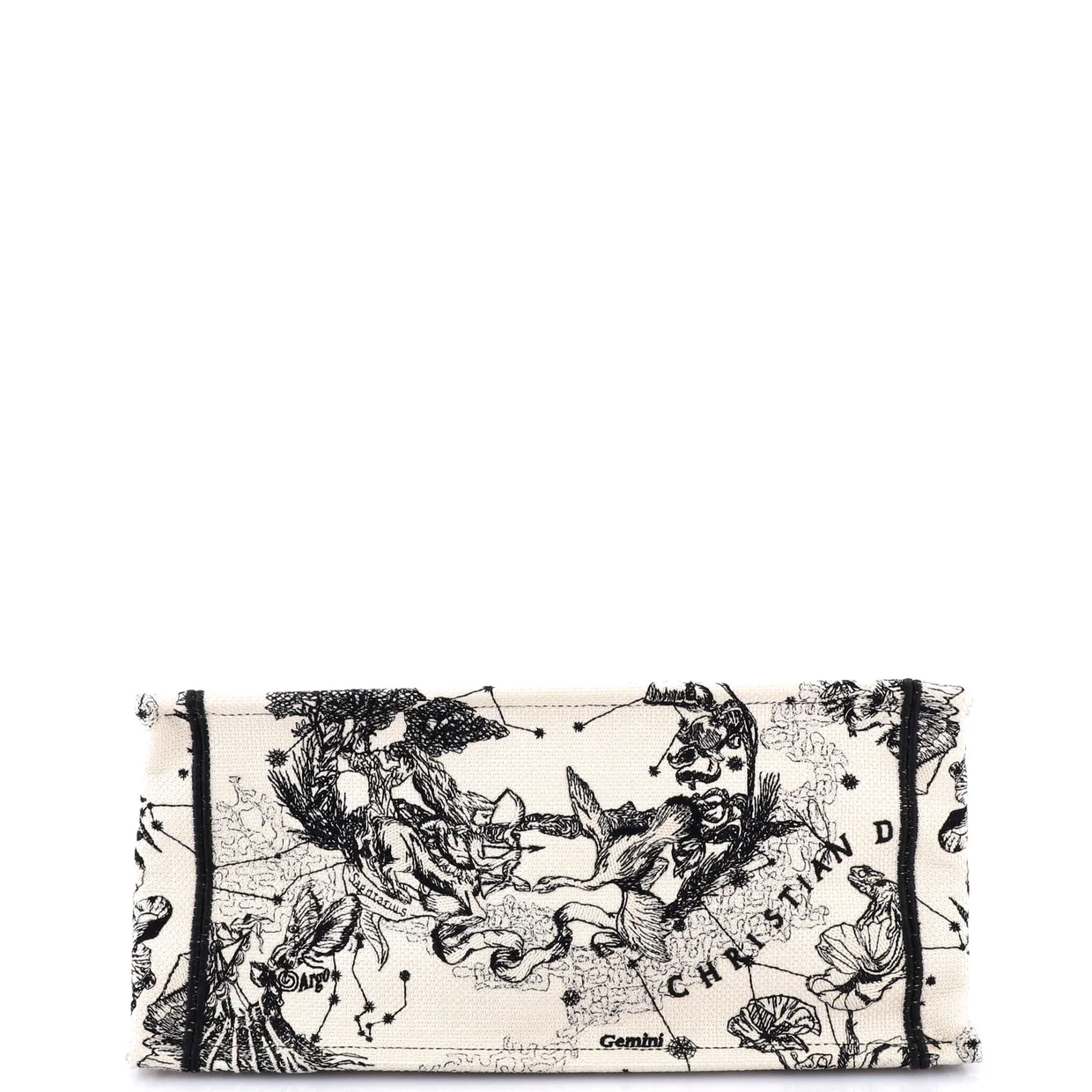 Book Tote Embroidered Canvas Medium - Deep Luxury