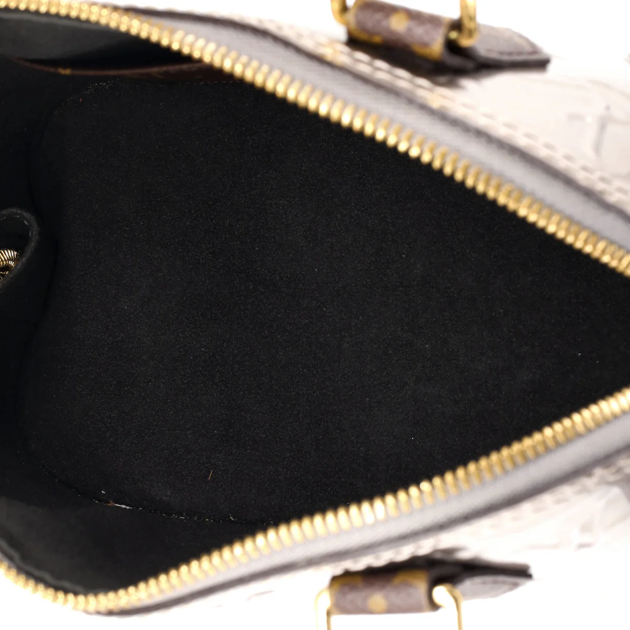 Alma Handbag Limited Edition Metallic Monogram Vernis and Monogram Canvas BB - Deep Luxury