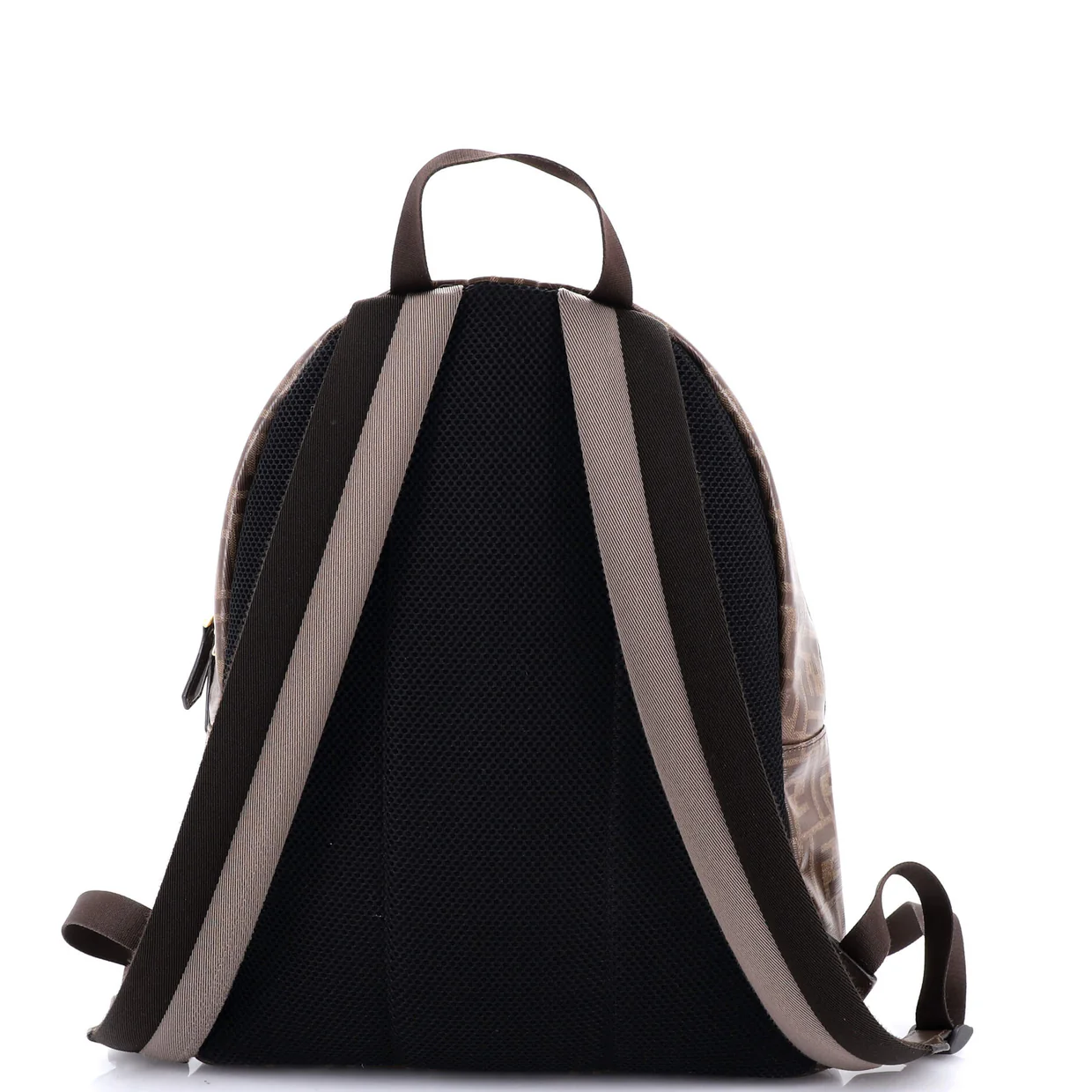 Mania Logo Backpack Zucca Coated Canvas Medium - Deep Luxury