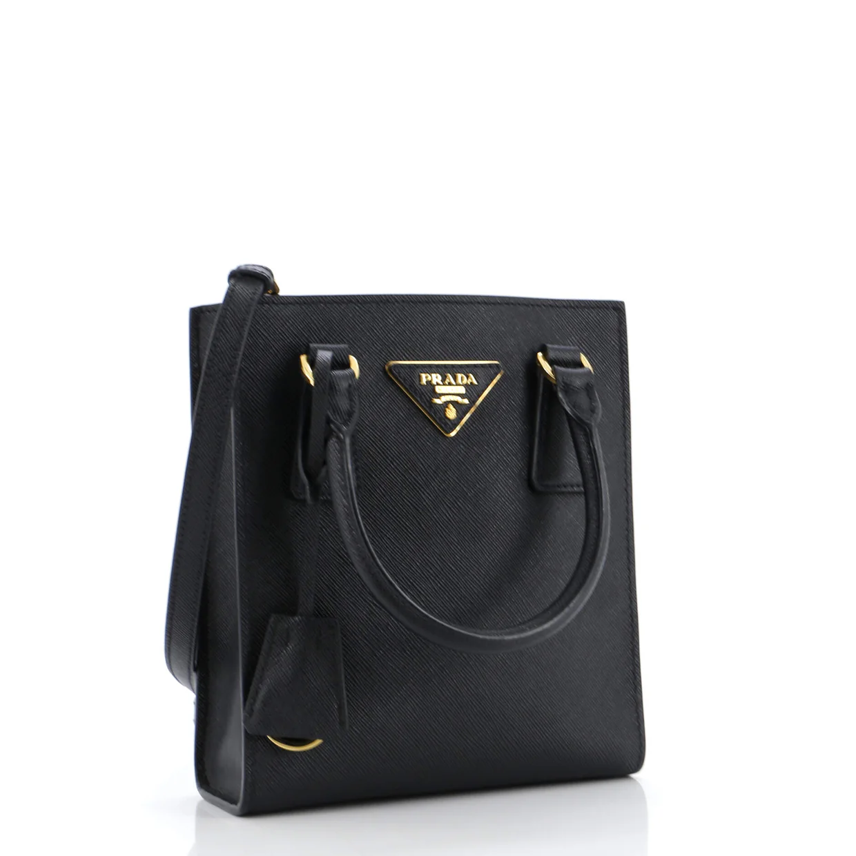 Convertible Open Tote Saffiano Leather Mini - Deep Luxury