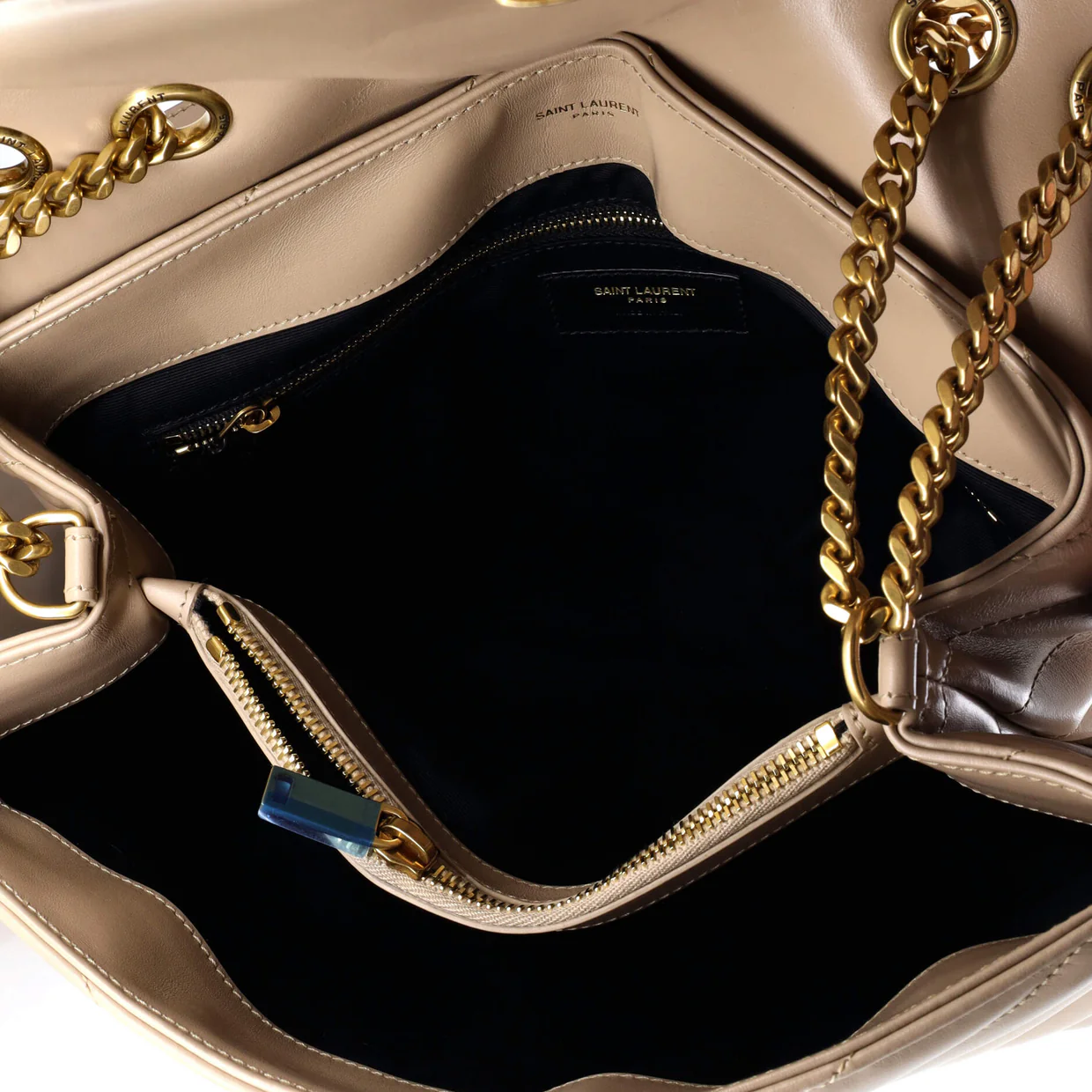 Loulou Shoulder Bag Matelasse Chevron Leather Medium - Deep Luxury