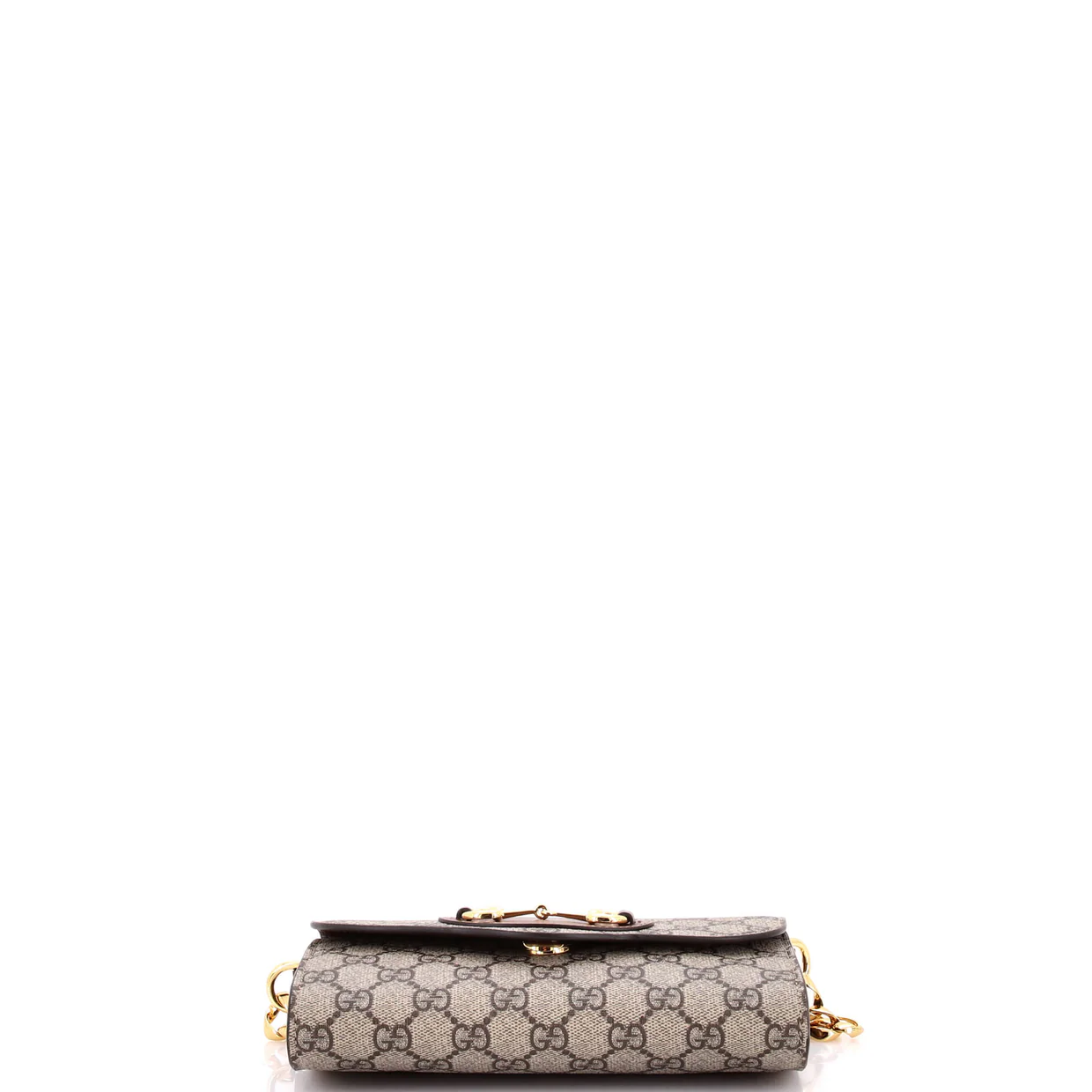 Horsebit 1955 Curved Flap Shoulder Bag GG Coated Canvas Mini - Deep Luxury