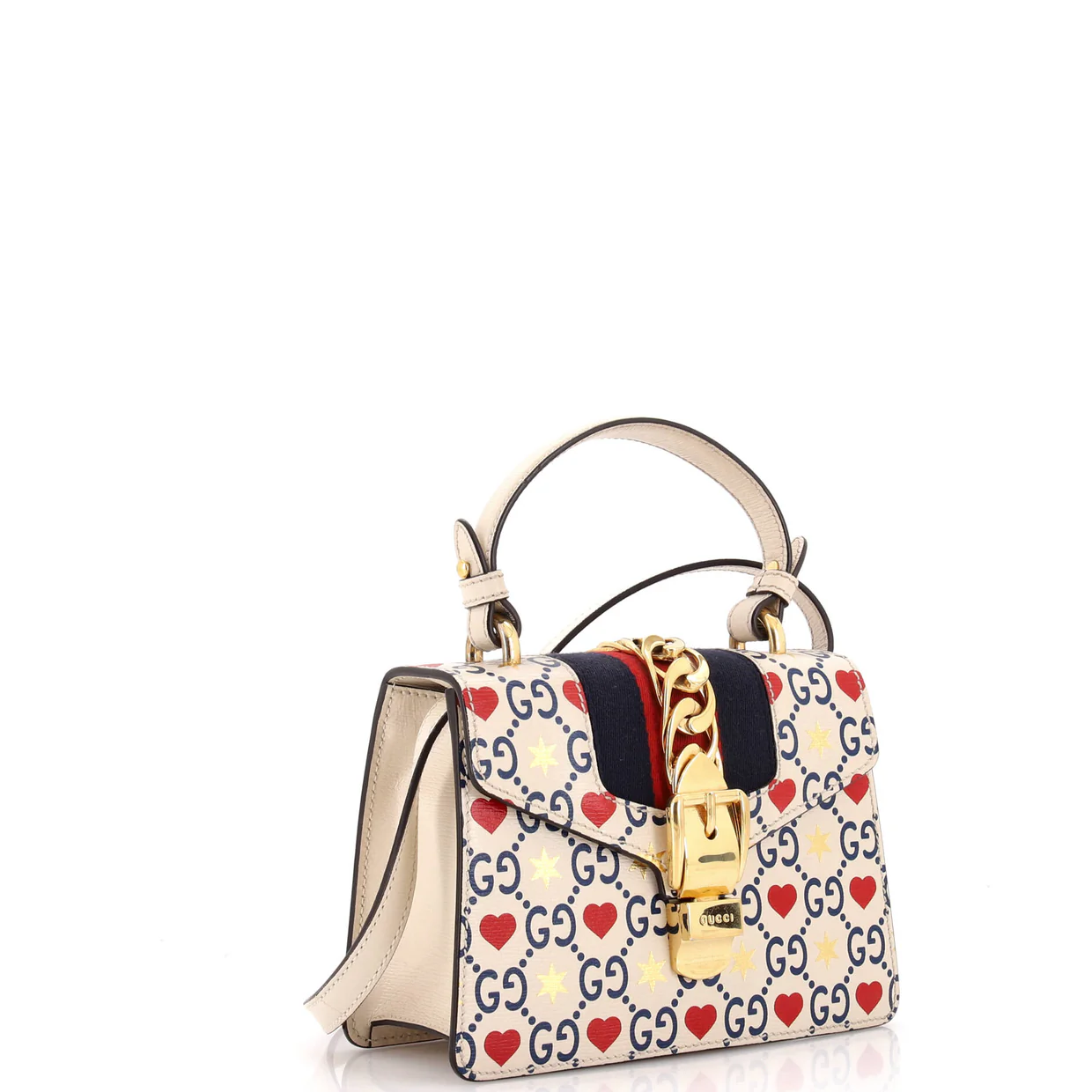 Sylvie Top Handle Bag Limited Edition Valentines GG Printed Leather Mini - Deep Luxury