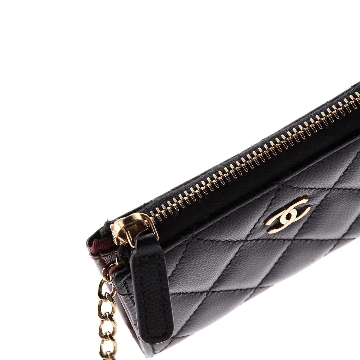 Key Pouch Quilted Caviar - Deep Luxury