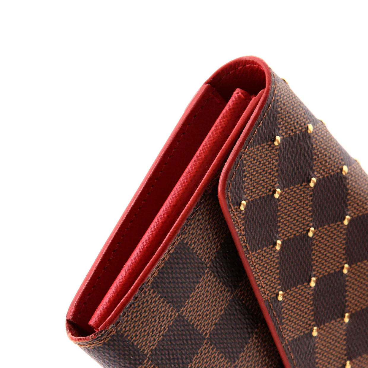 Sarah Wallet NM Studded Damier - Deep Luxury