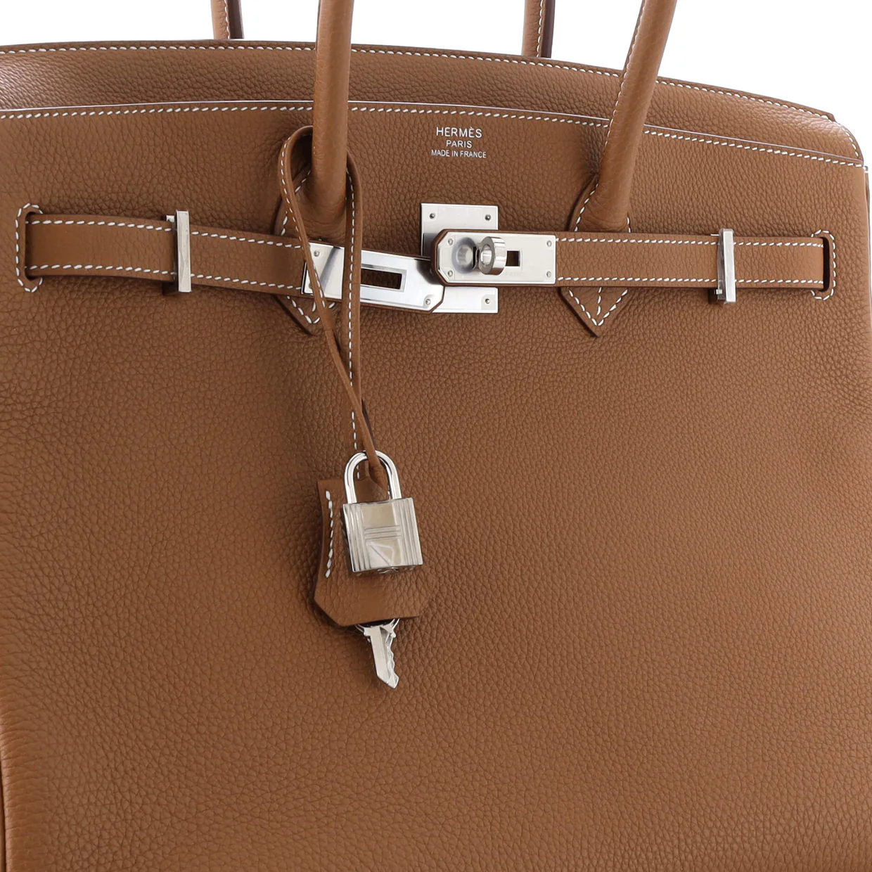 Birkin Handbag Gold Togo with Palladium Hardware 35 - Deep Luxury
