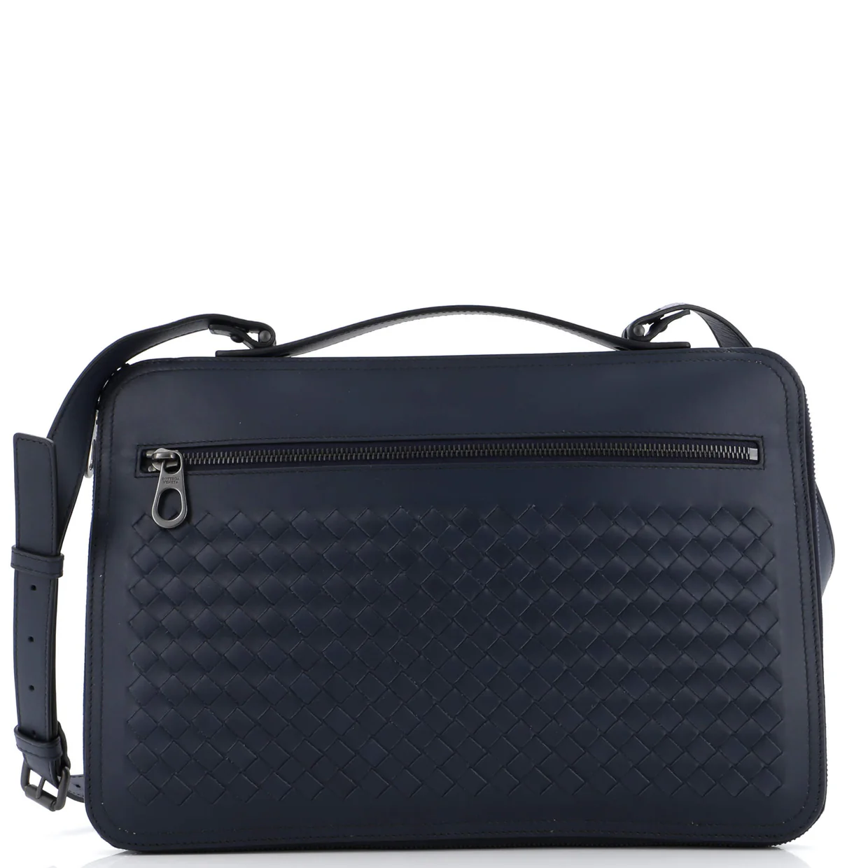 Slim Zip Around Briefcase Intrecciato Nappa - Deep Luxury
