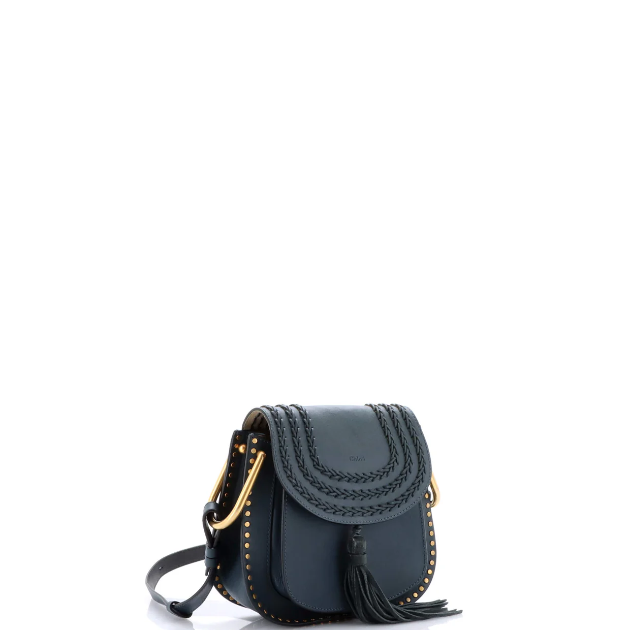 Hudson Handbag Whipstitch Leather Small - Deep Luxury