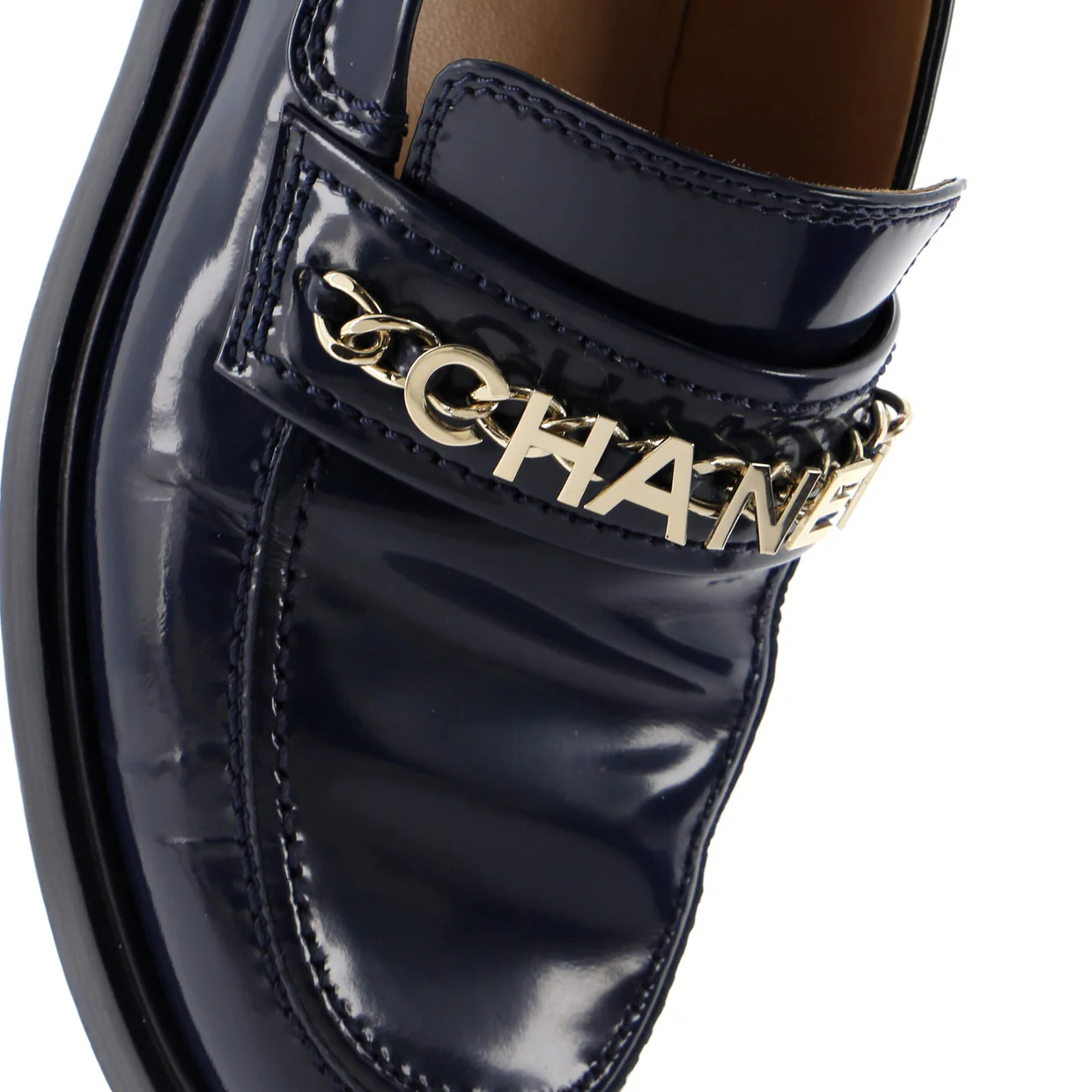 Women's Logo Loafers Shiny Calfskin - Deep Luxury