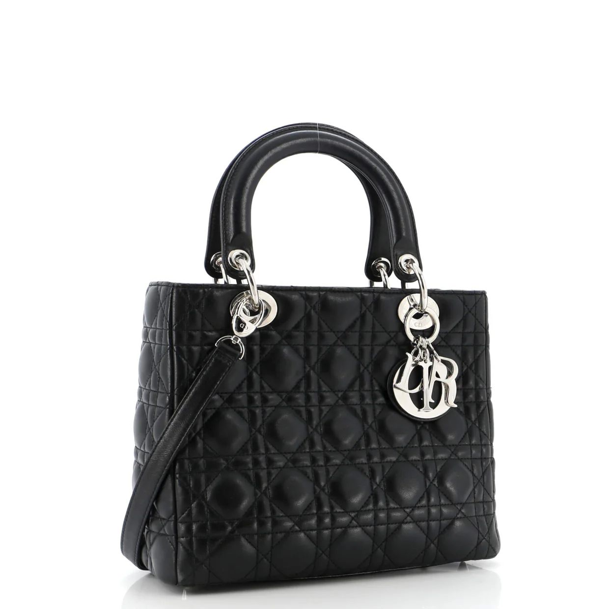 Lady Dior Bag Cannage Quilt Lambskin Medium - Deep Luxury
