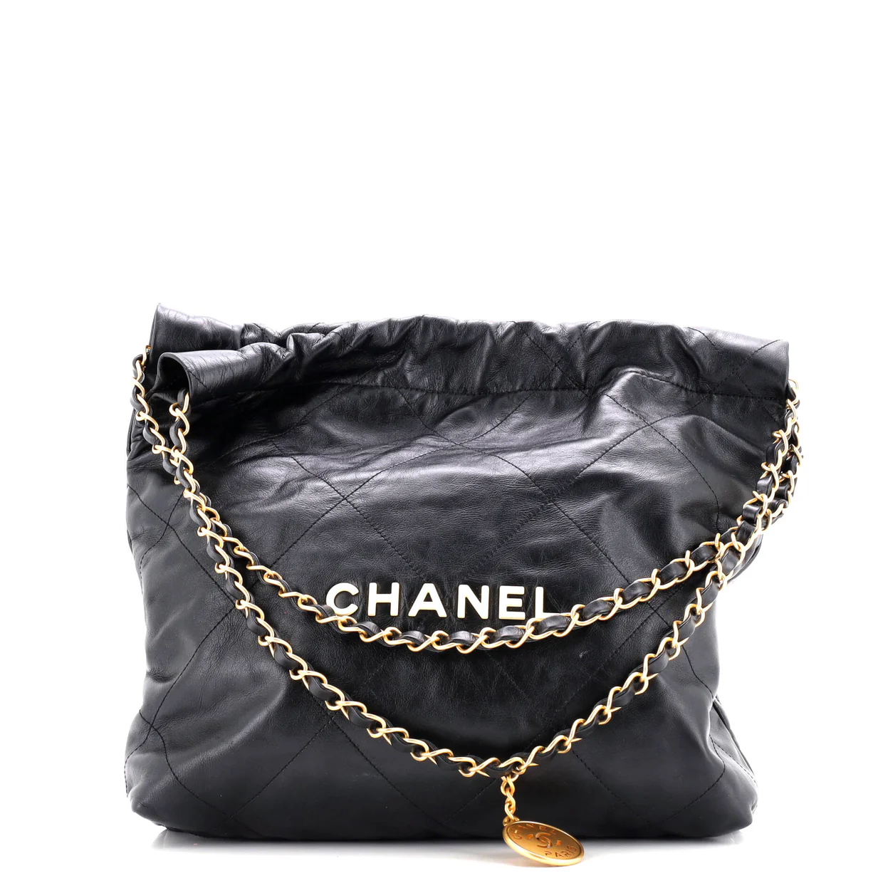 22 Chain Hobo Quilted Calfskin Small - Deep Luxury