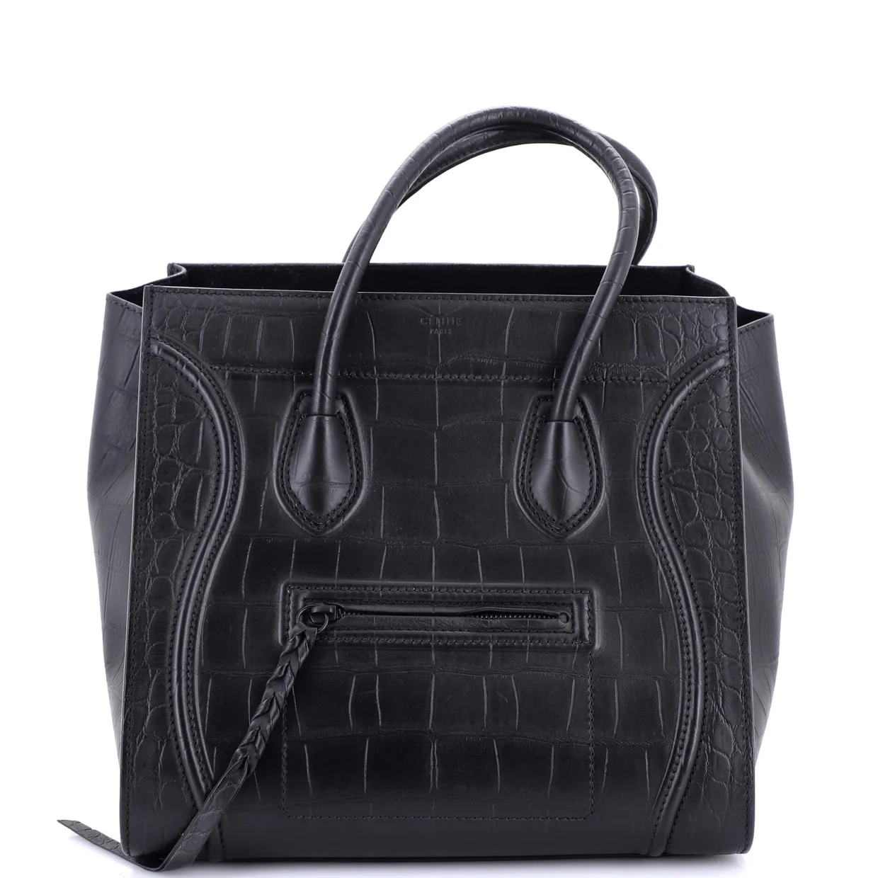 Phantom Bag Crocodile Embossed Leather Medium - Deep Luxury