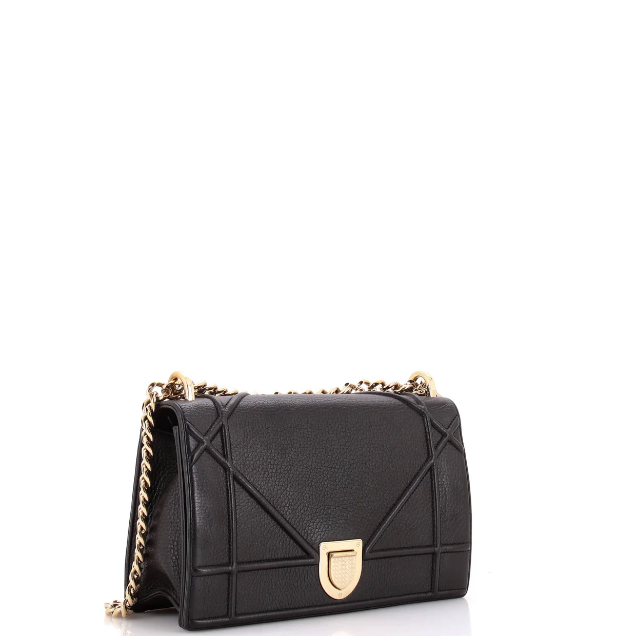 Diorama Flap Bag Grained Calfskin Medium - Deep Luxury