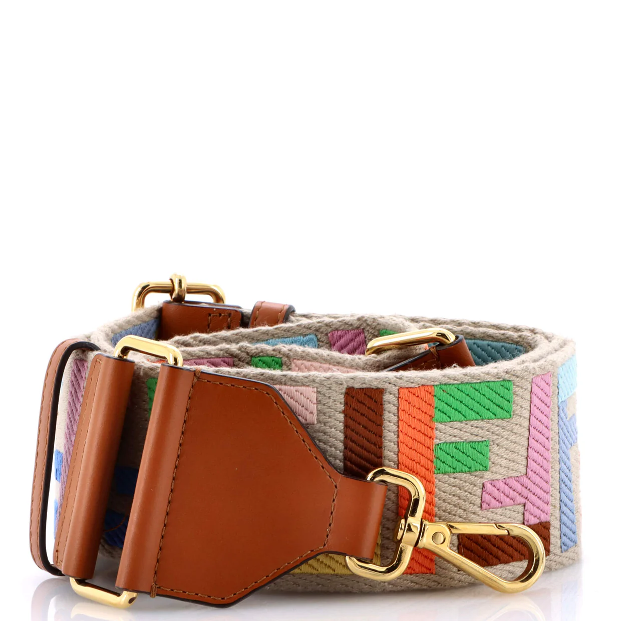 Strap You Shoulder Strap Multicolor Zucca Canvas with Leather - Deep Luxury