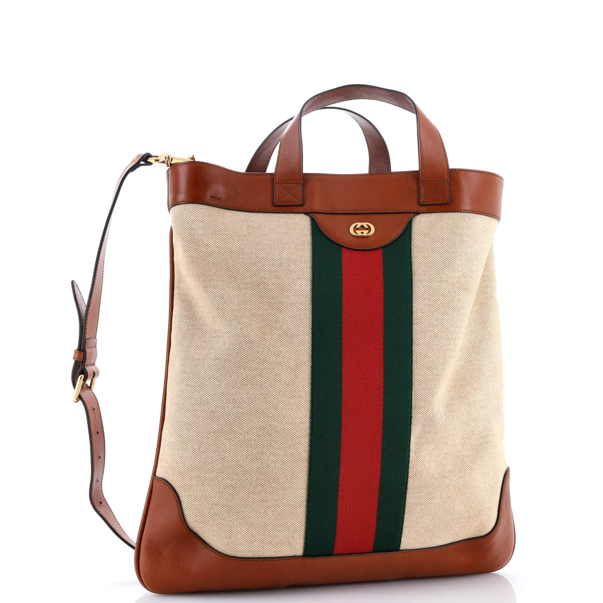 Shopping Tote Vintage Web Canvas Large - Deep Luxury