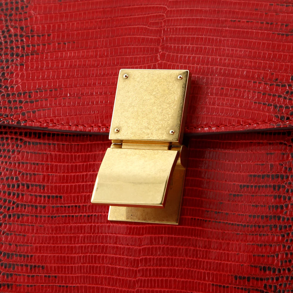 Classic Box Bag Lizard Medium - Deep Luxury