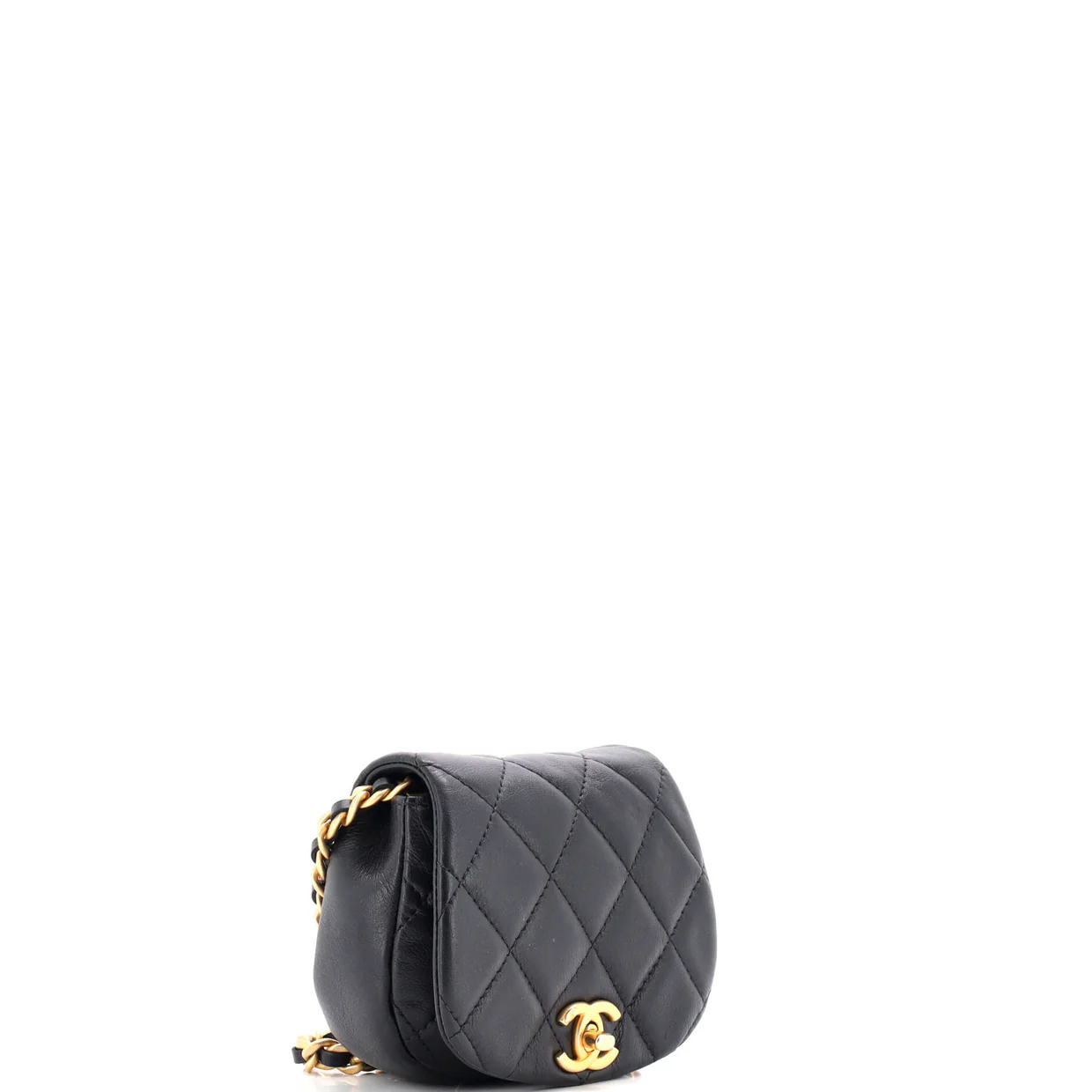 Coco Mail Clutch with Chain Quilted Calfskin Mini - Deep Luxury