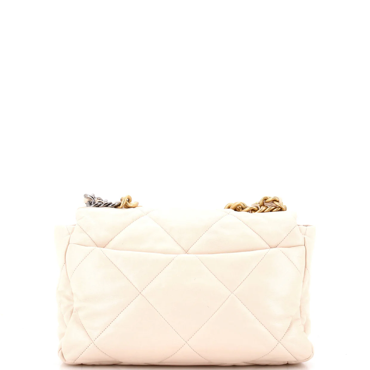 19 Flap Bag Quilted Leather Large - Deep Luxury