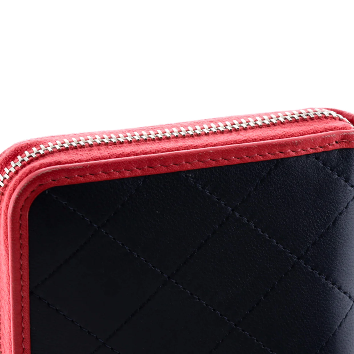 CC Zip Around Wallet Stitched Lambskin Long - Deep Luxury