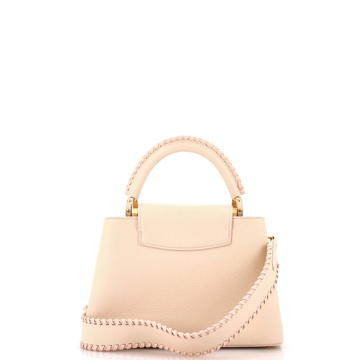 Capucines Bag Leather with Rainbow Braided Detail BB - Deep Luxury