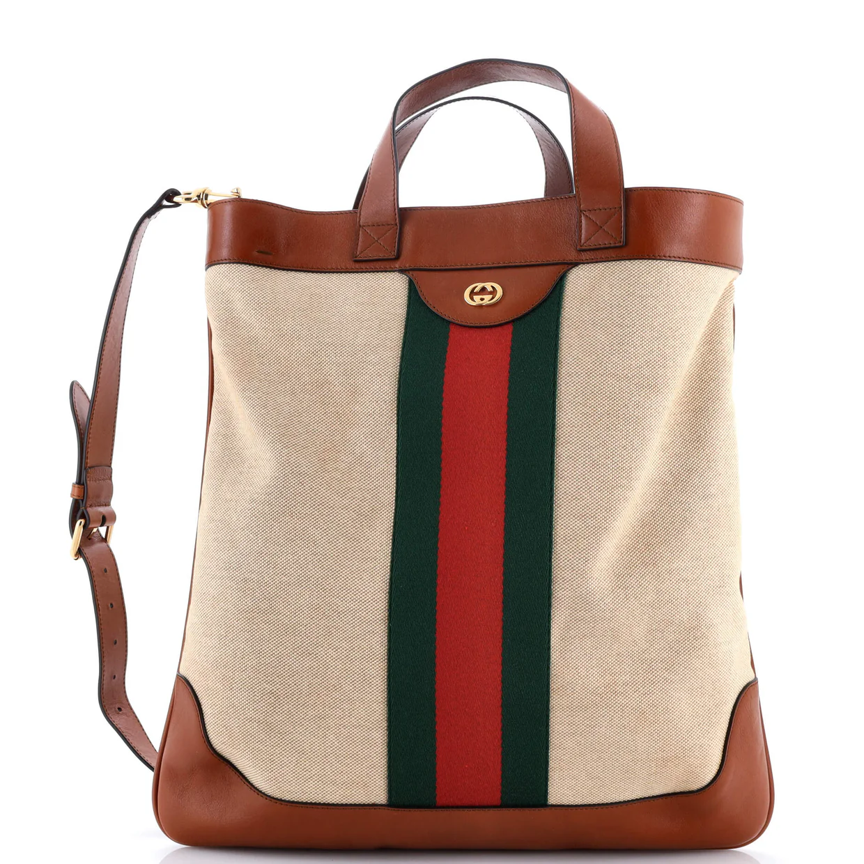 Shopping Tote Vintage Web Canvas Large - Deep Luxury