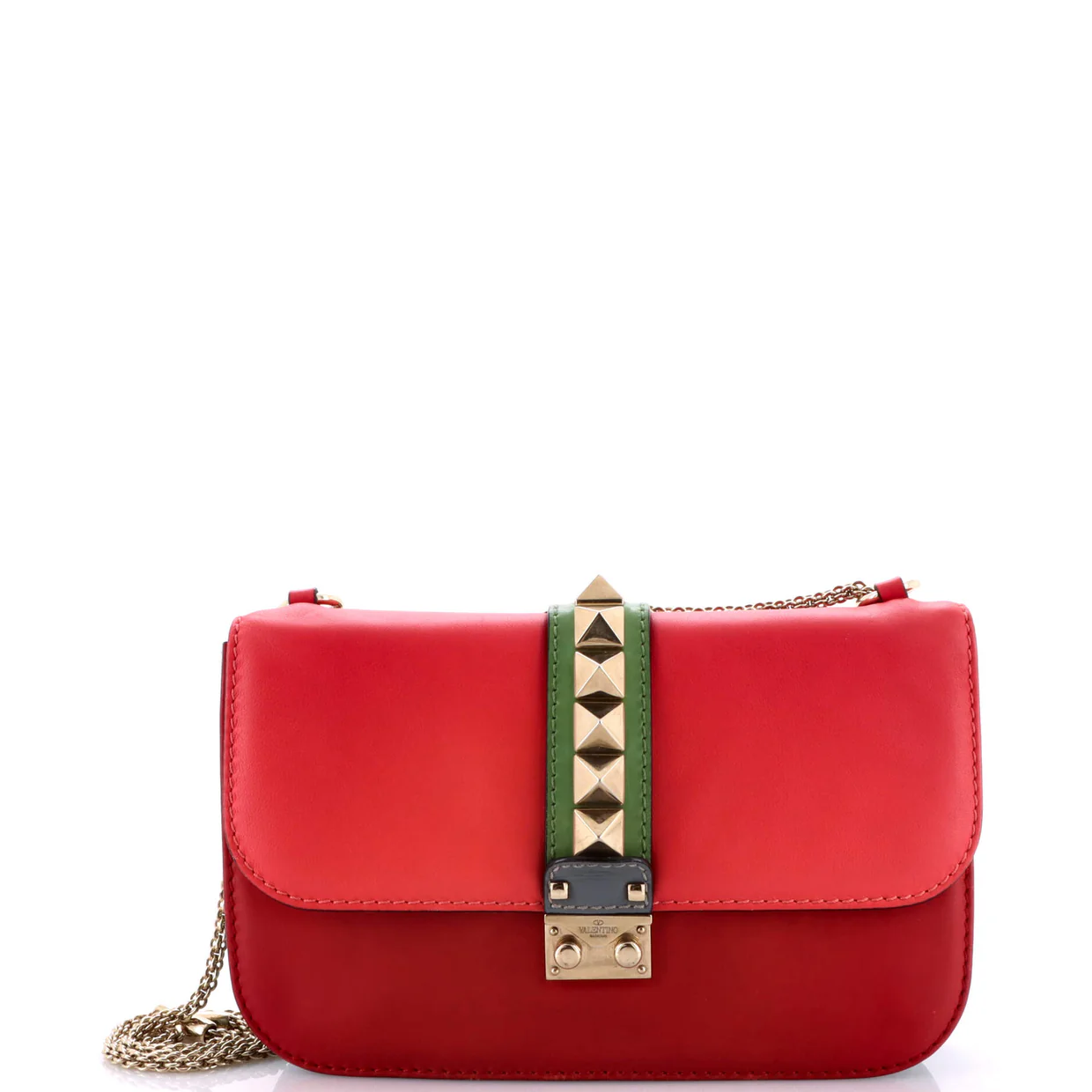 Glam Lock Shoulder Bag Leather Medium - Deep Luxury