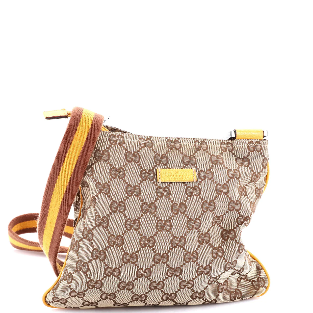 Web Strap Zip Messenger Bag GG Canvas Small - Deep Luxury