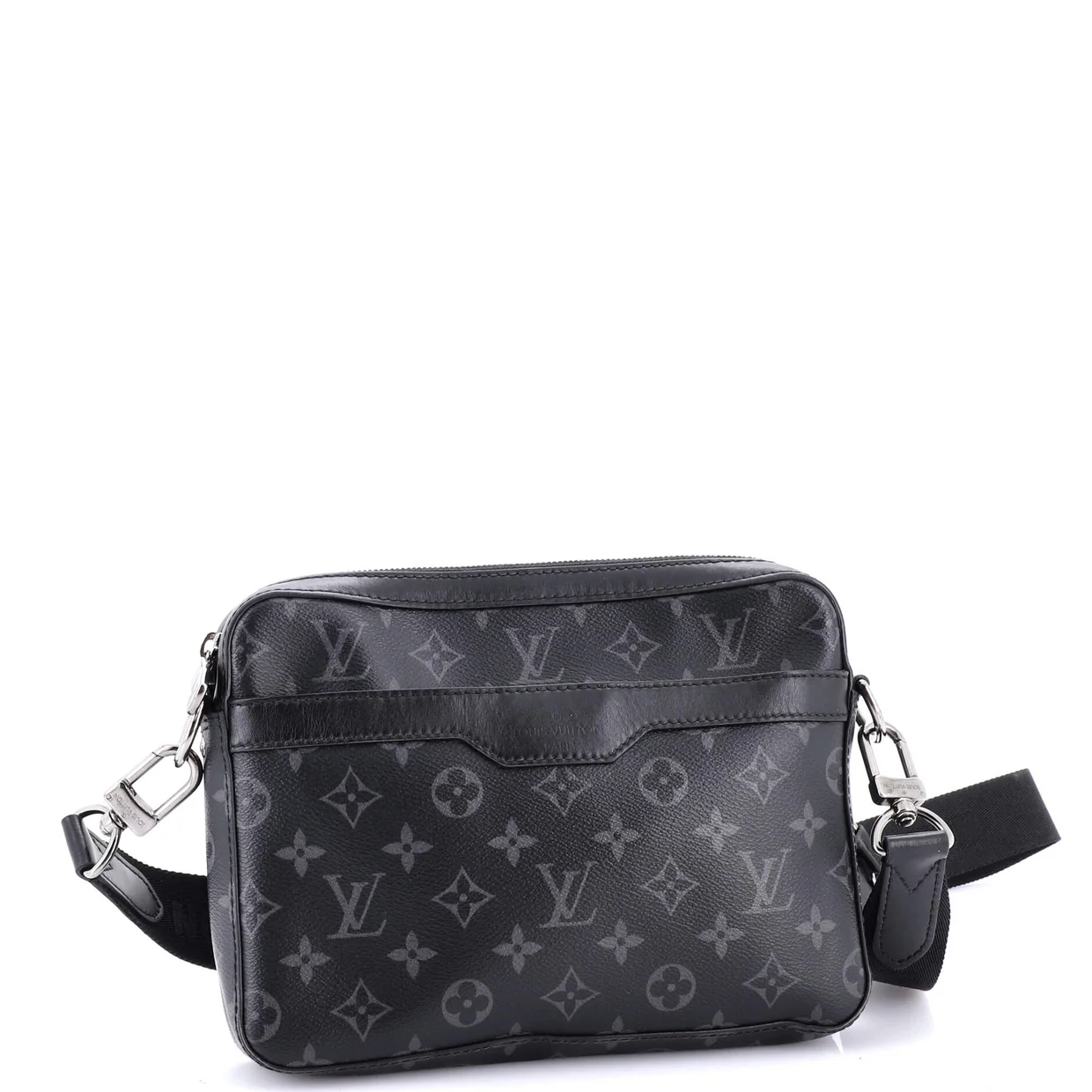 Trio Messenger Bag Reverse Monogram Eclipse Canvas - Deep Luxury