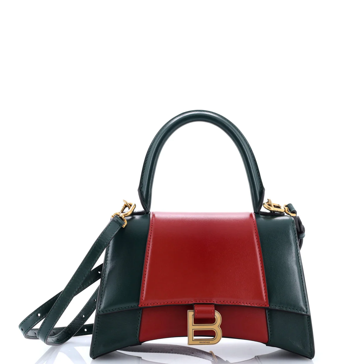 x Balenciaga The Hacker Project Hourglass Top Handle Bag Leather Small - Deep Luxury