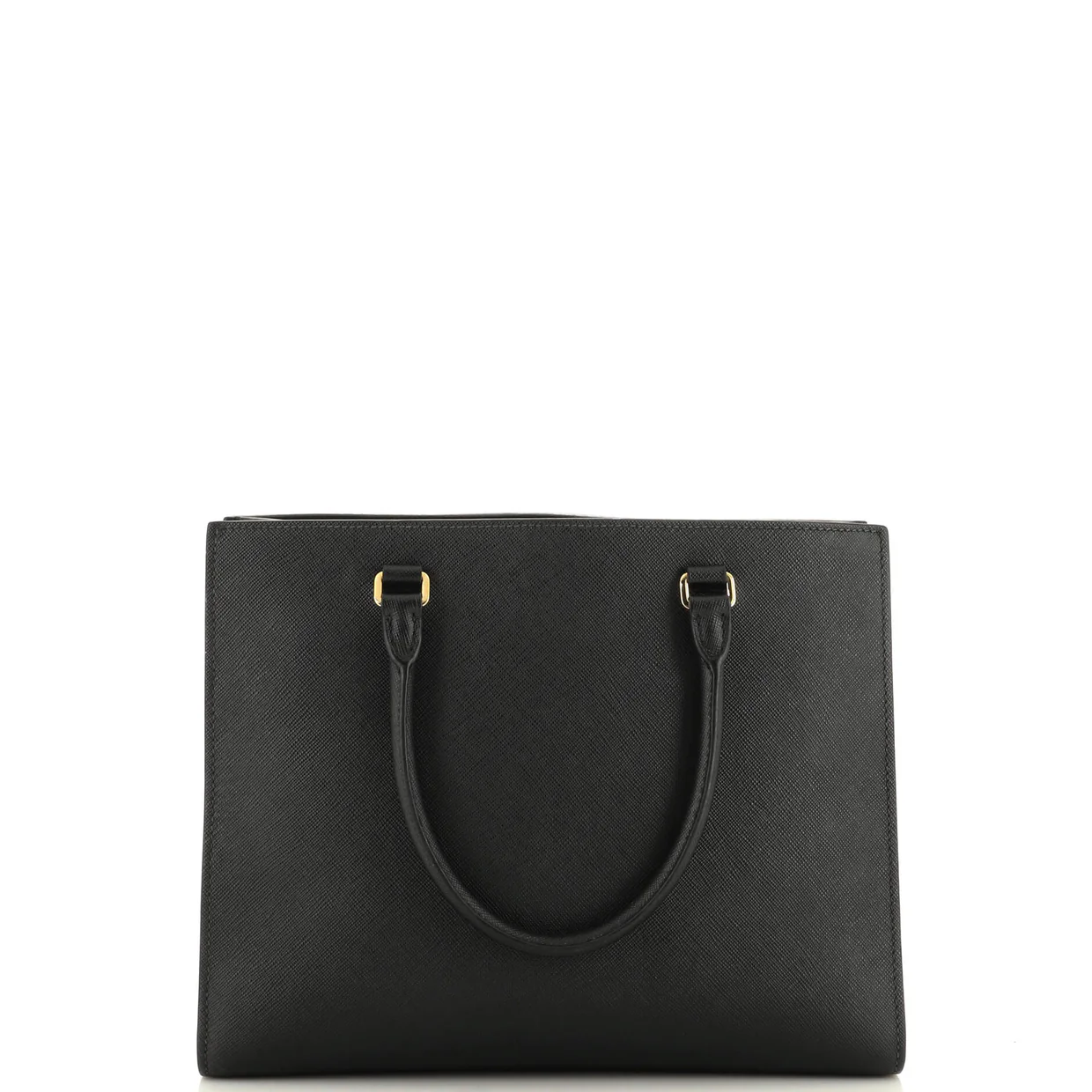 Lux Embossed Logo Tote Saffiano Leather Medium - Deep Luxury