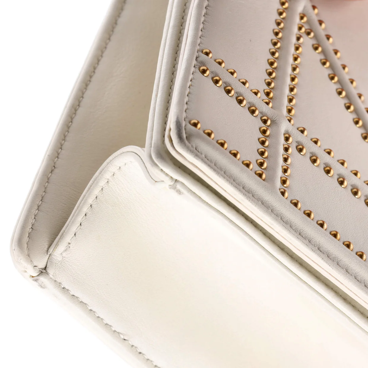Diorama Flap Bag Studded Leather Small - Deep Luxury