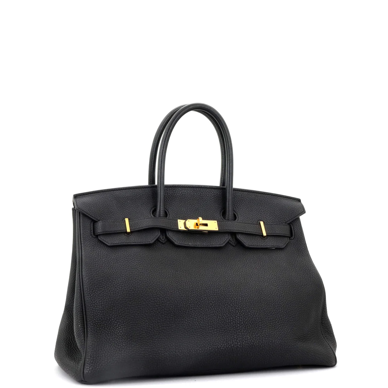 Birkin Handbag Noir Togo with Gold Hardware 35 - Deep Luxury