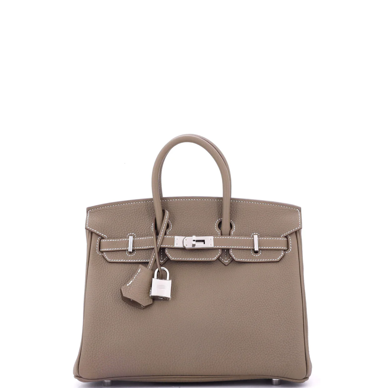 Birkin Handbag Grey Togo with Palladium Hardware 25 - Deep Luxury