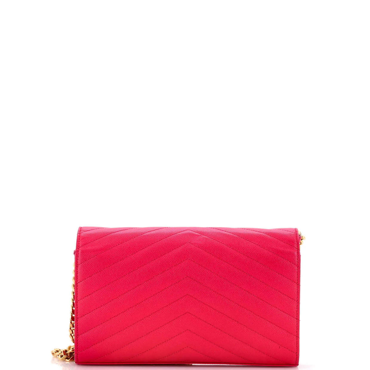 Classic Monogram Wallet on Chain Matelasse Chevron Leather Medium - Deep Luxury