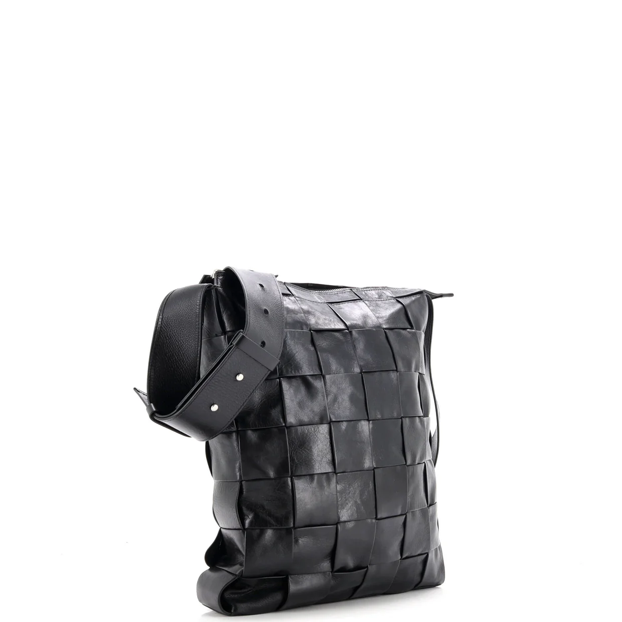 Cassette Messenger Bag Maxi Intrecciato Paper Calfskin - Deep Luxury